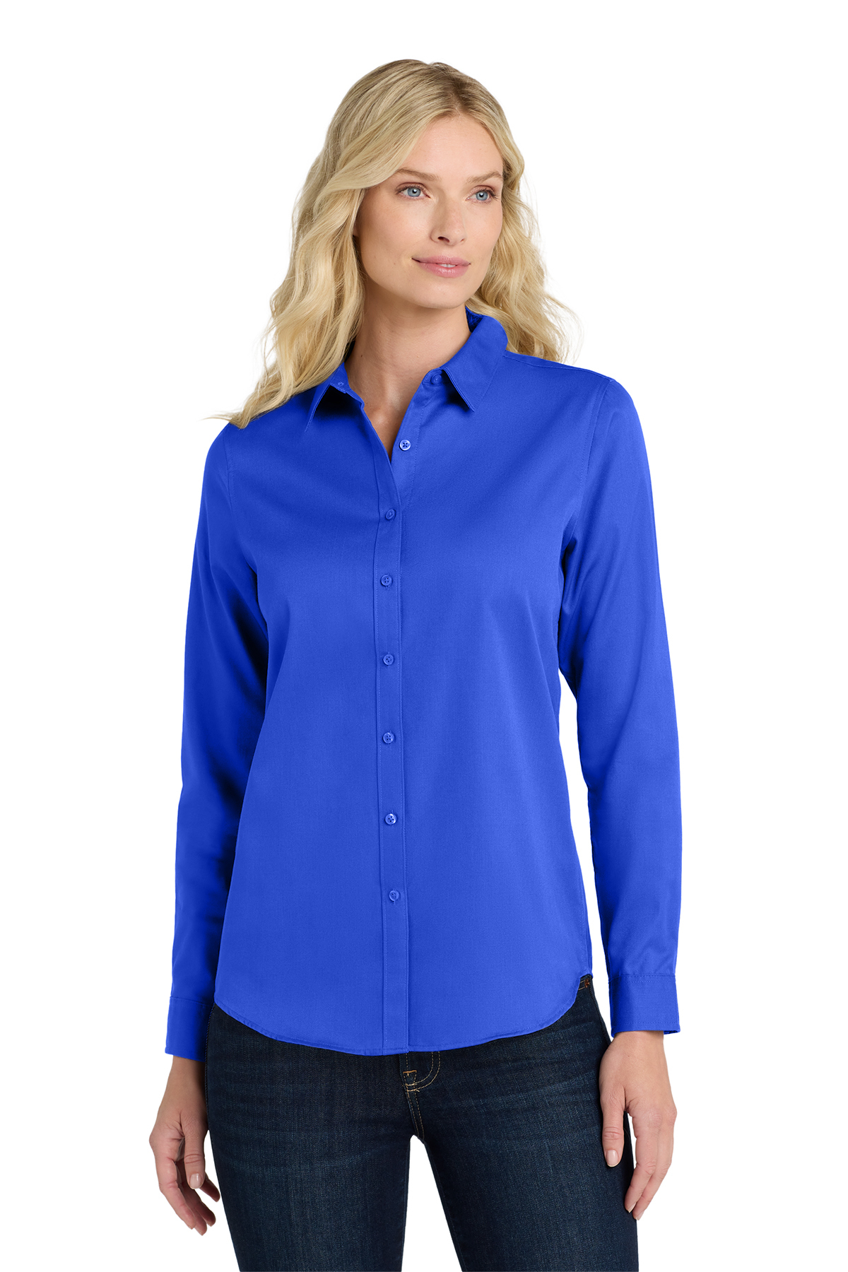 Port Authority Women's Long Sleeve SuperPro React™ Twill Shirt Product Image