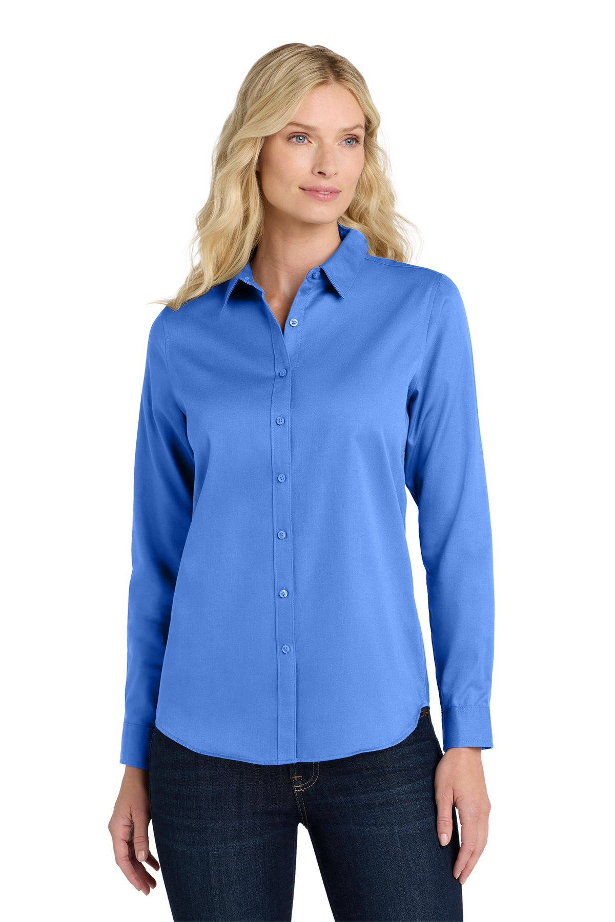Port Authority Women's Long Sleeve SuperPro React™ Twill Shirt Product Image