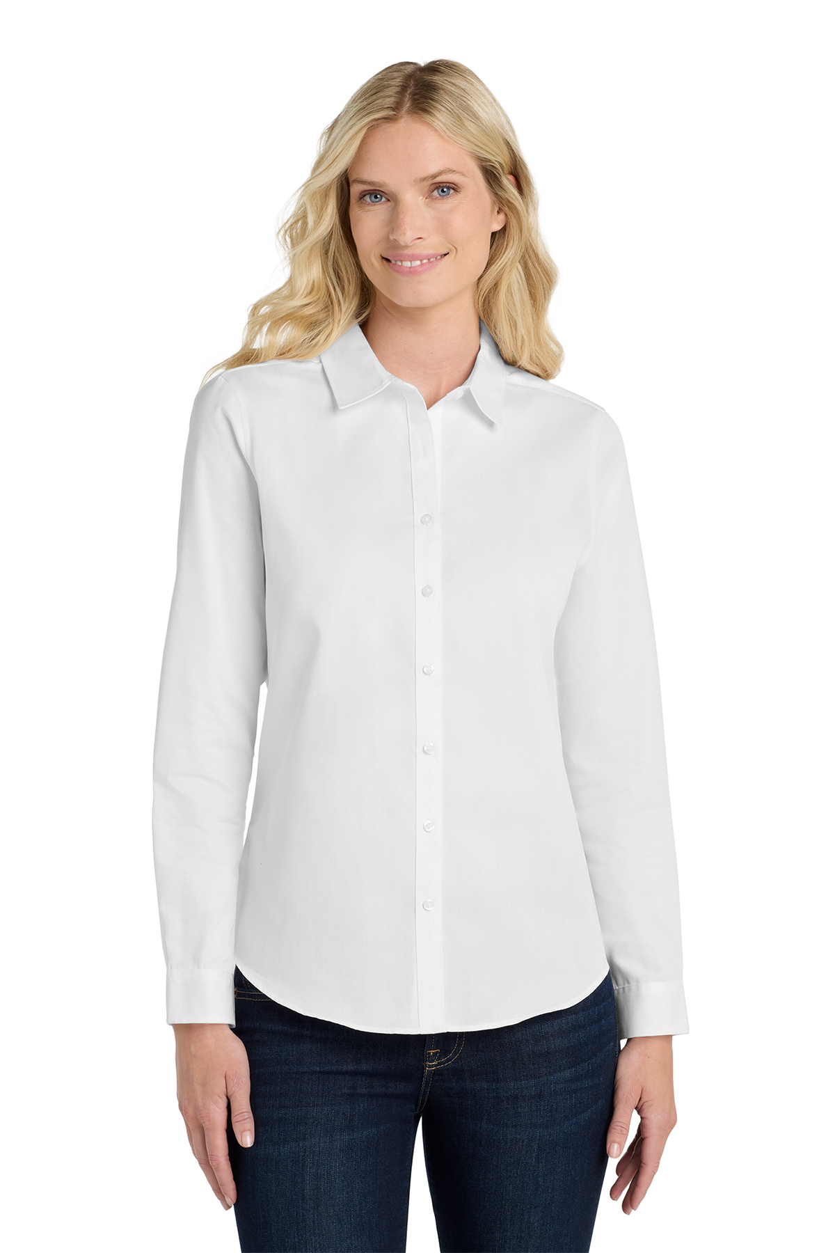 Port Authority Women's Long Sleeve SuperPro React™ Twill Shirt Product Image