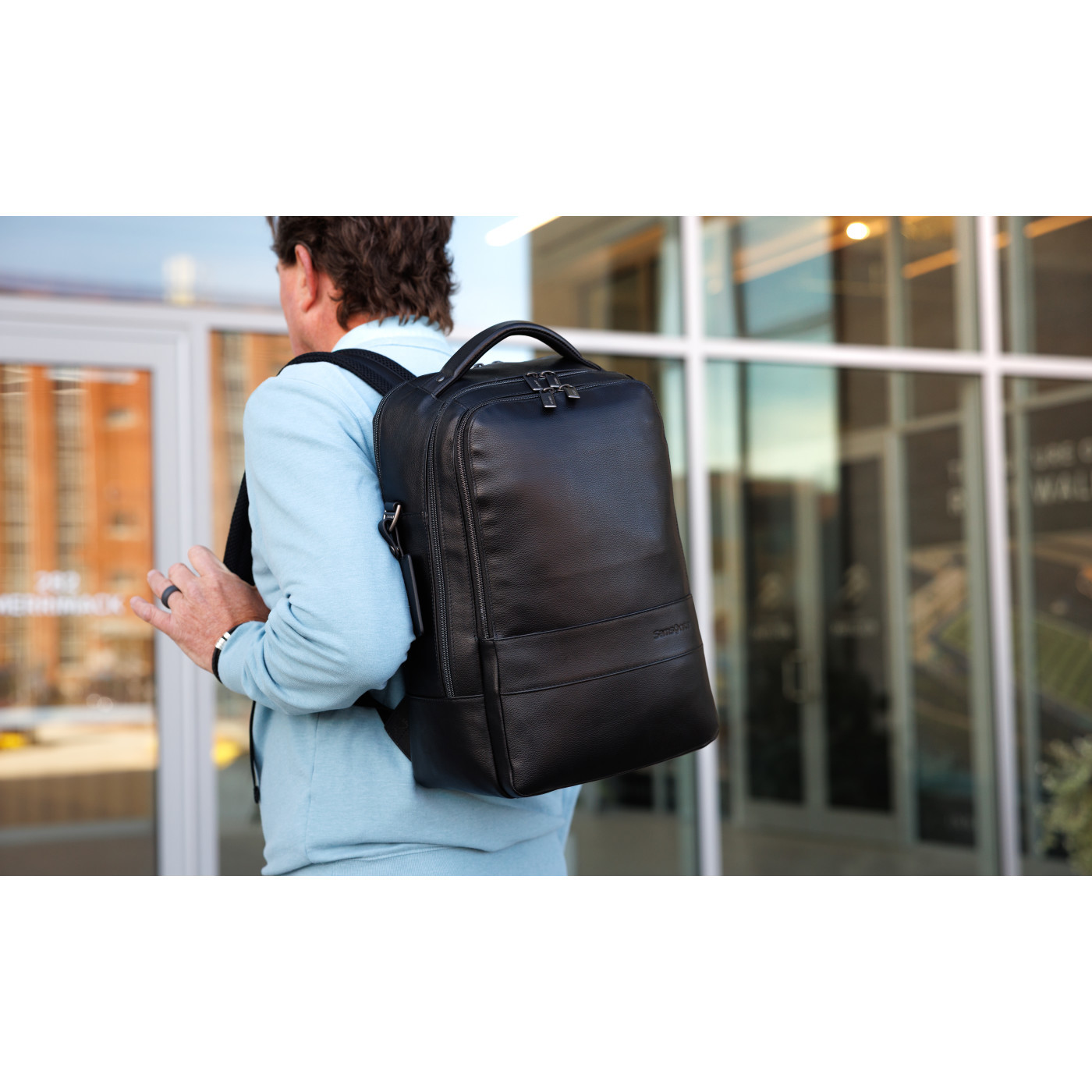 Samsonite Leather Laptop Backpack Product Image