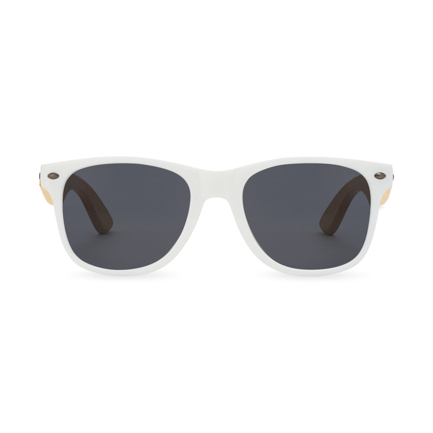 CapeShades Recycled Bamboo White Frame Sunglasses Product Image