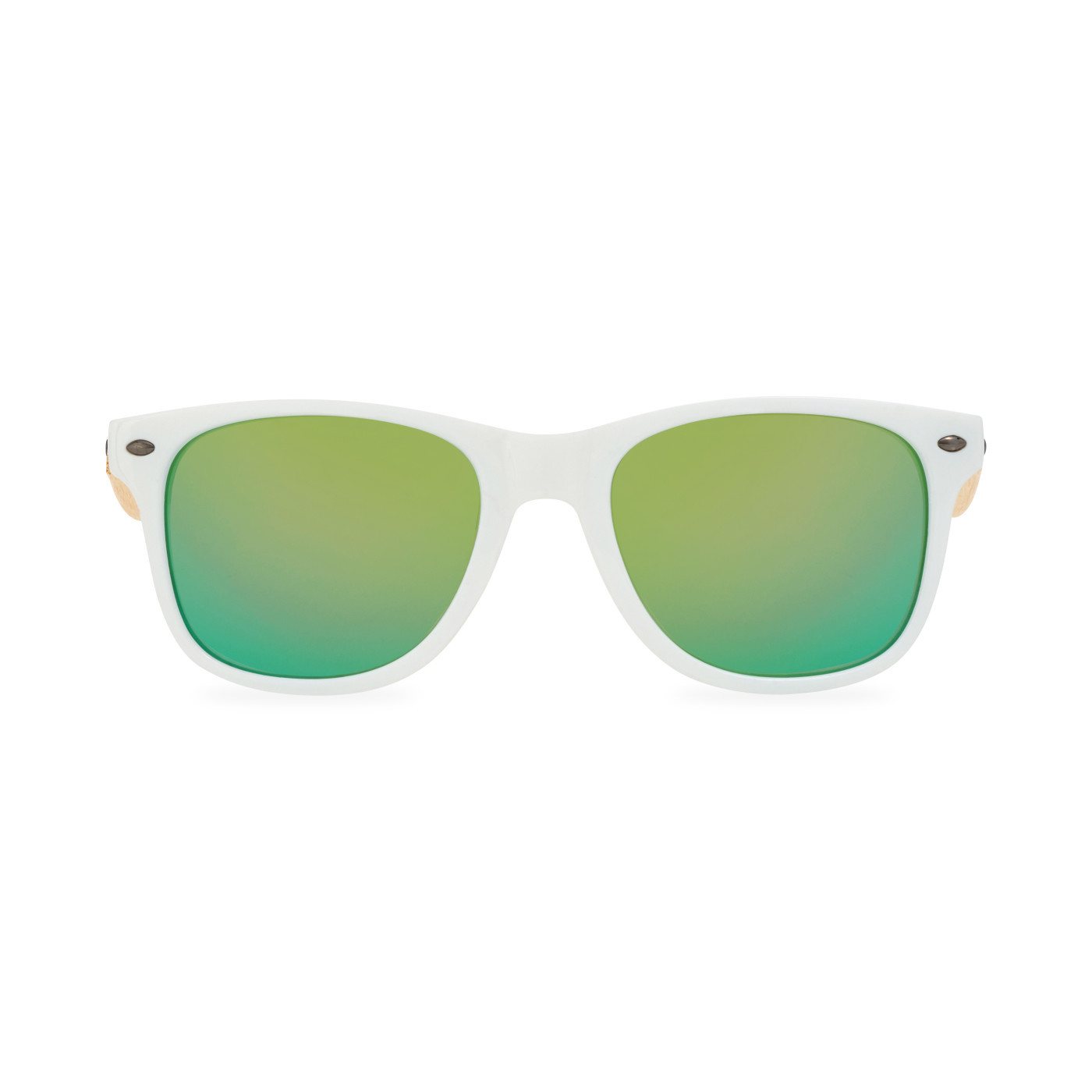 CapeShades Recycled Bamboo White Frame Sunglasses Product Image