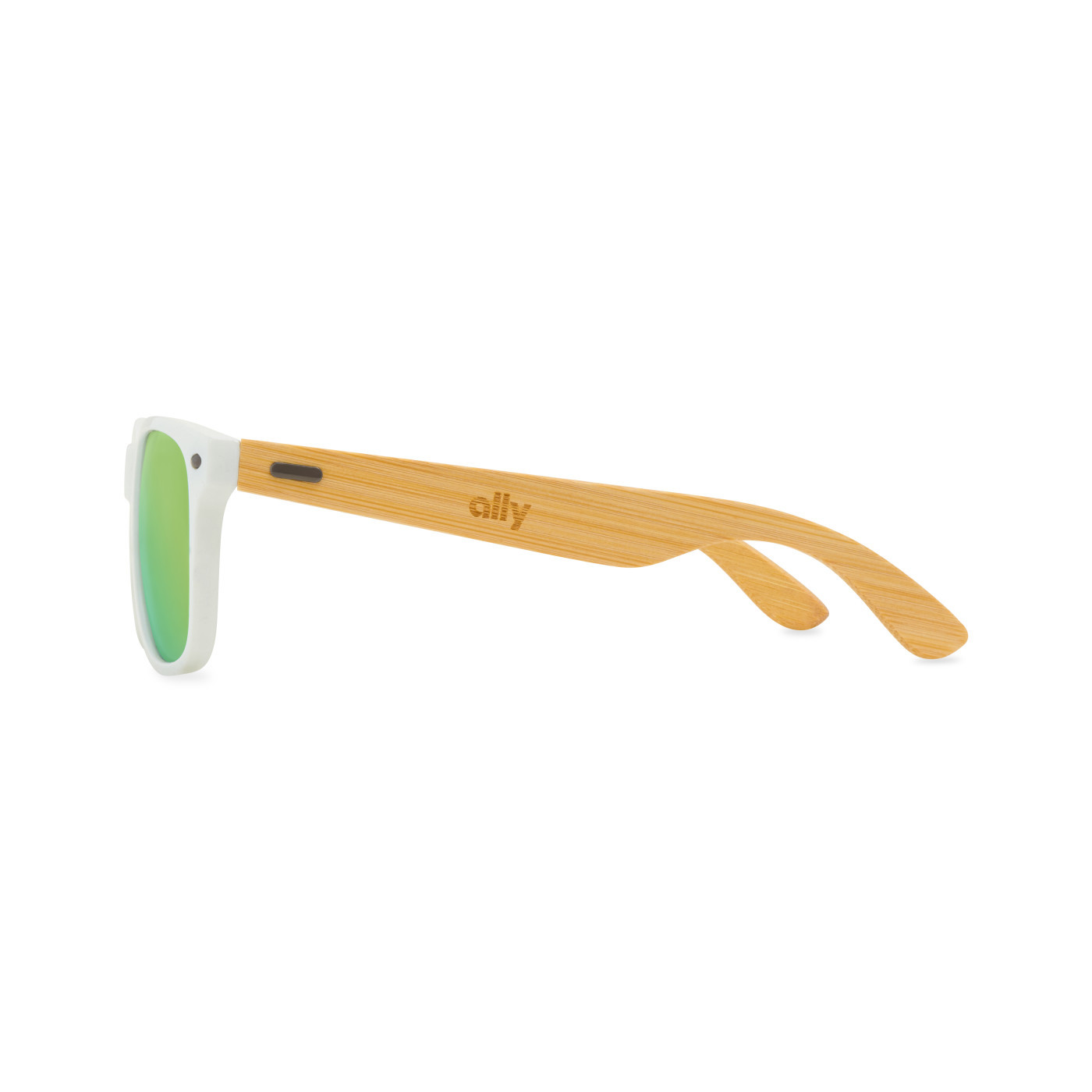 CapeShades Recycled Bamboo White Frame Sunglasses Product Image