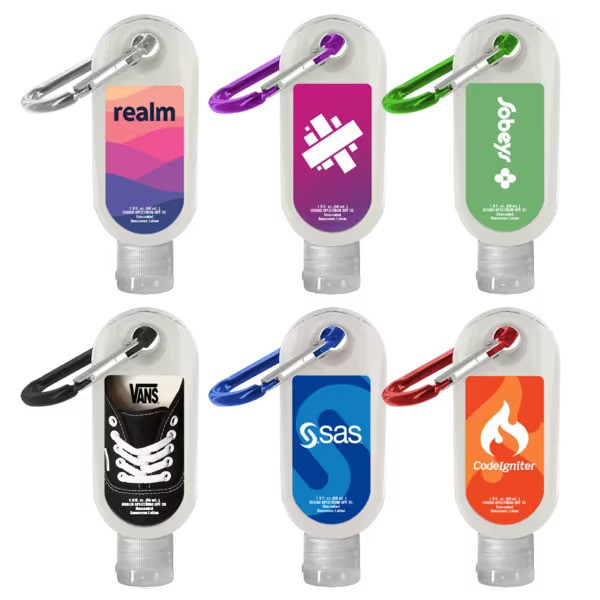 1.9 oz. SPF 30 Sunscreen in Clear Bottle with Carabiner Product Image