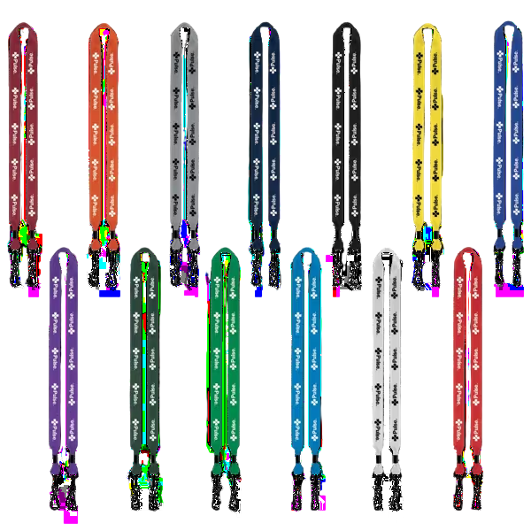 3/4" 2-Ended Polyester Lanyard with Metal Crimp & Metal Swivel Snap Hook Product Image