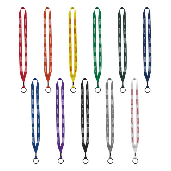 1/2" Polyester Lanyard w/ Metal Crimp/Split-Ring & Attachment Options Product Image