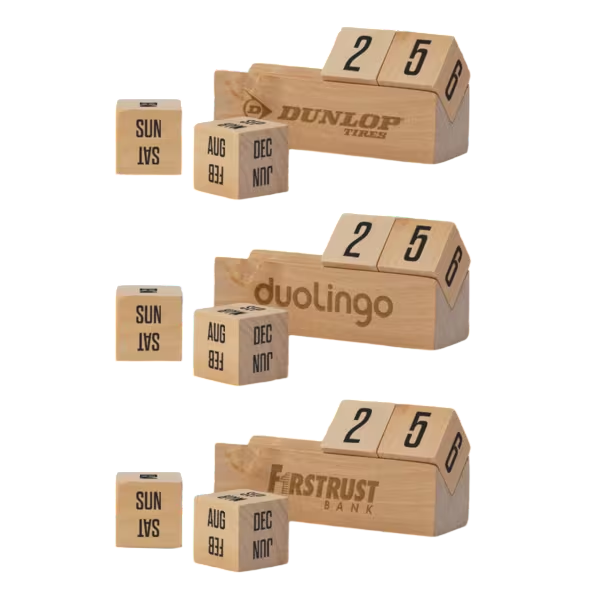 Boa 4" Engraved Wooden Perpetual Calendar Product Image