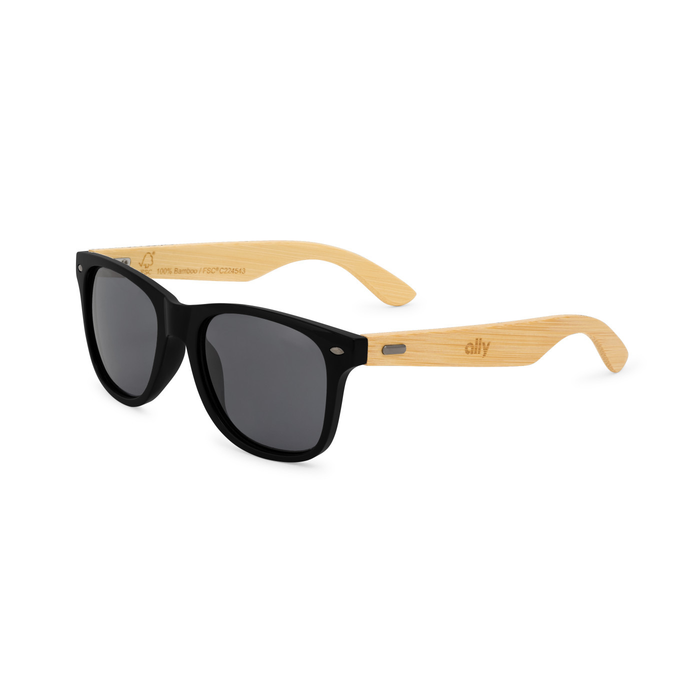 CapeShades Recycled Bamboo Black Frame Sunglasses Product Image