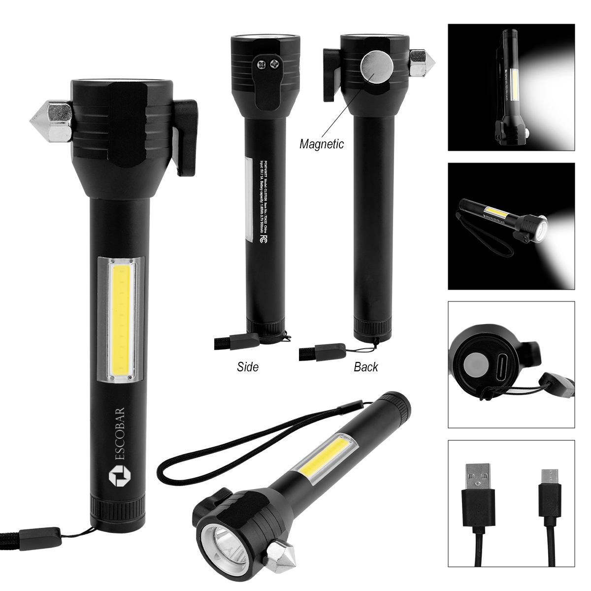 Safety Tool with COB Flashlight Product Image