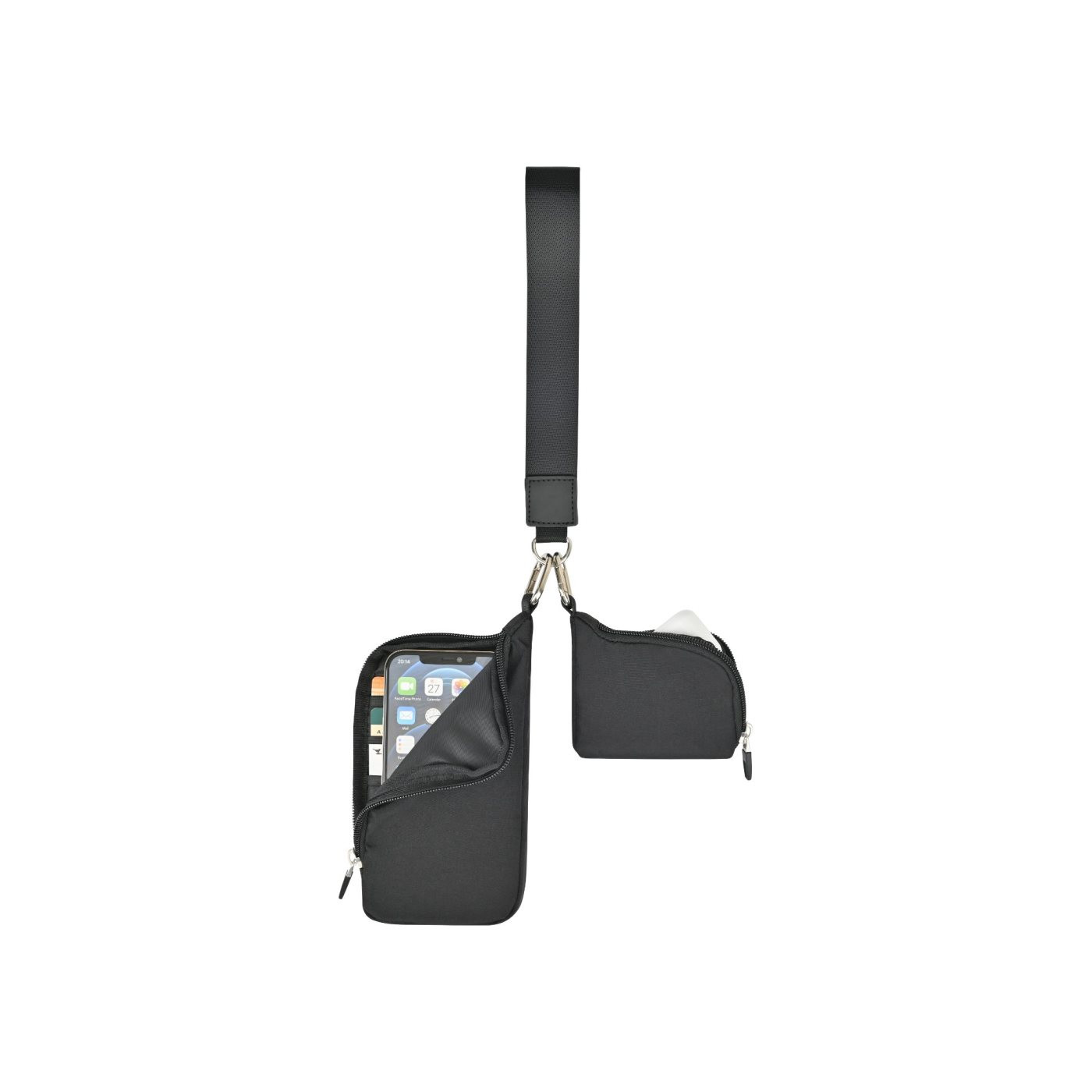 Aware™ Well Studio Recycled Nylon Dual Pouch Lanyard Product Image