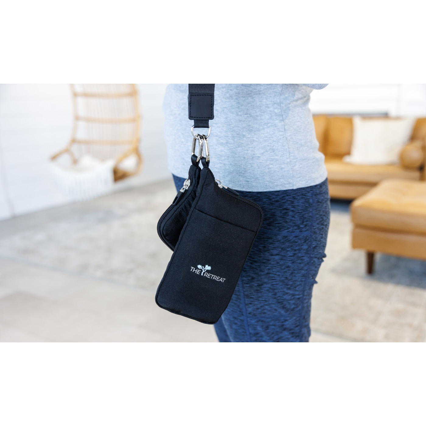 Aware™ Well Studio Recycled Nylon Dual Pouch Lanyard Product Image