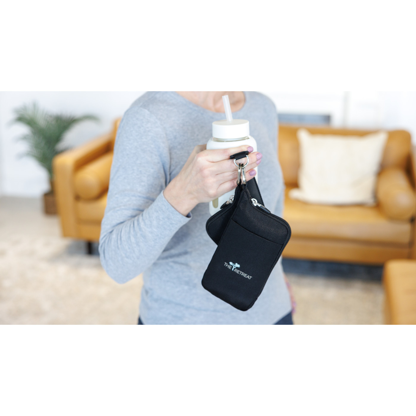 Aware™ Well Studio Recycled Nylon Dual Pouch Lanyard Product Image