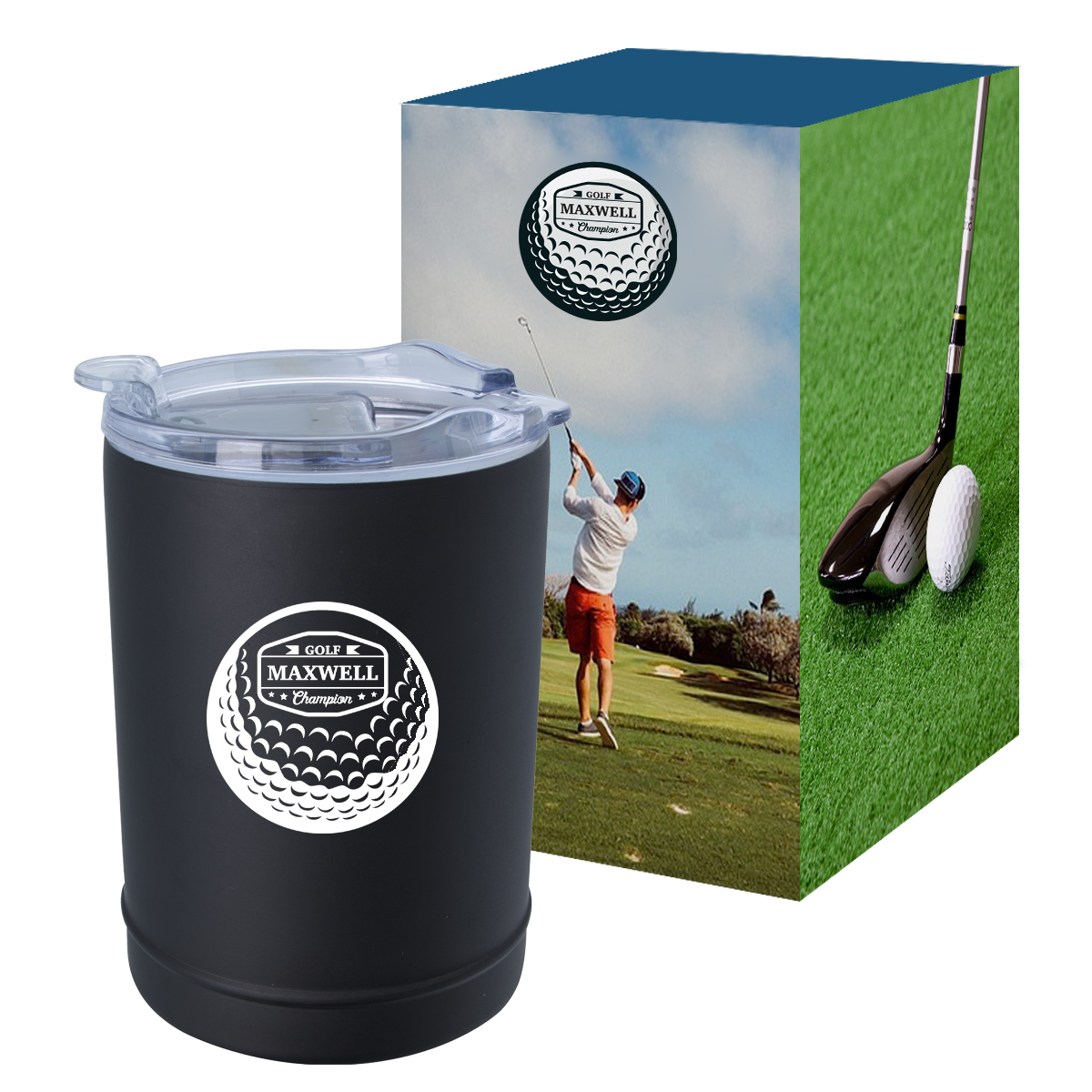 2-In-1 Copper Insulated Can Cooler Tumbler w/ Custom Box - 12 oz. Product Image
