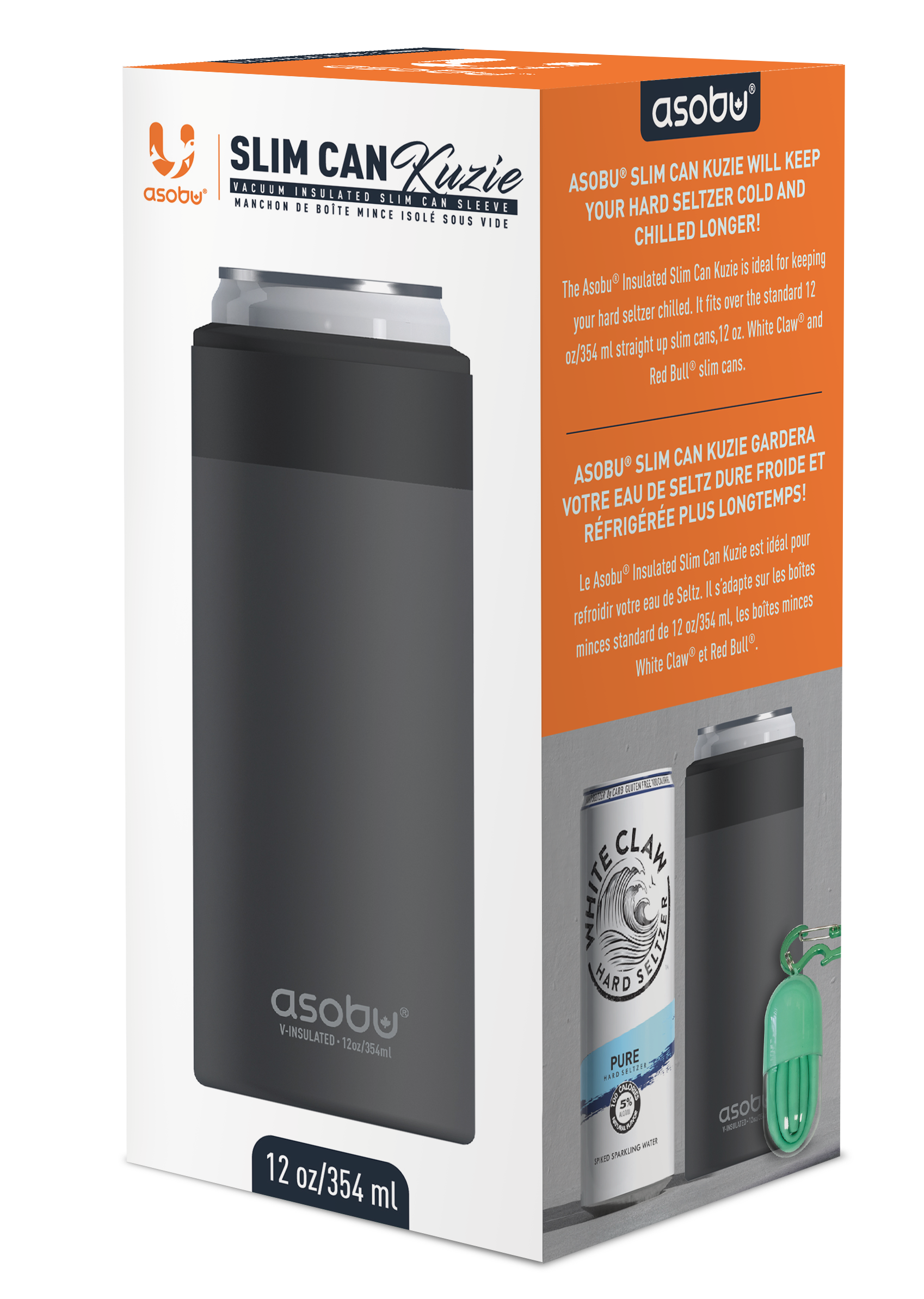 ASOBU® Insulated Slim Can Cooler - 12 oz. Product Image