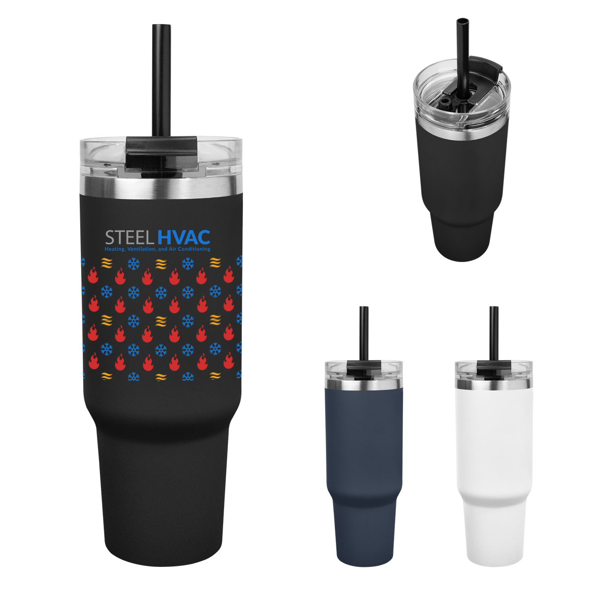 Full Color Naomi Intrepid Stainless Steel Tumbler - 40 oz. Product Image