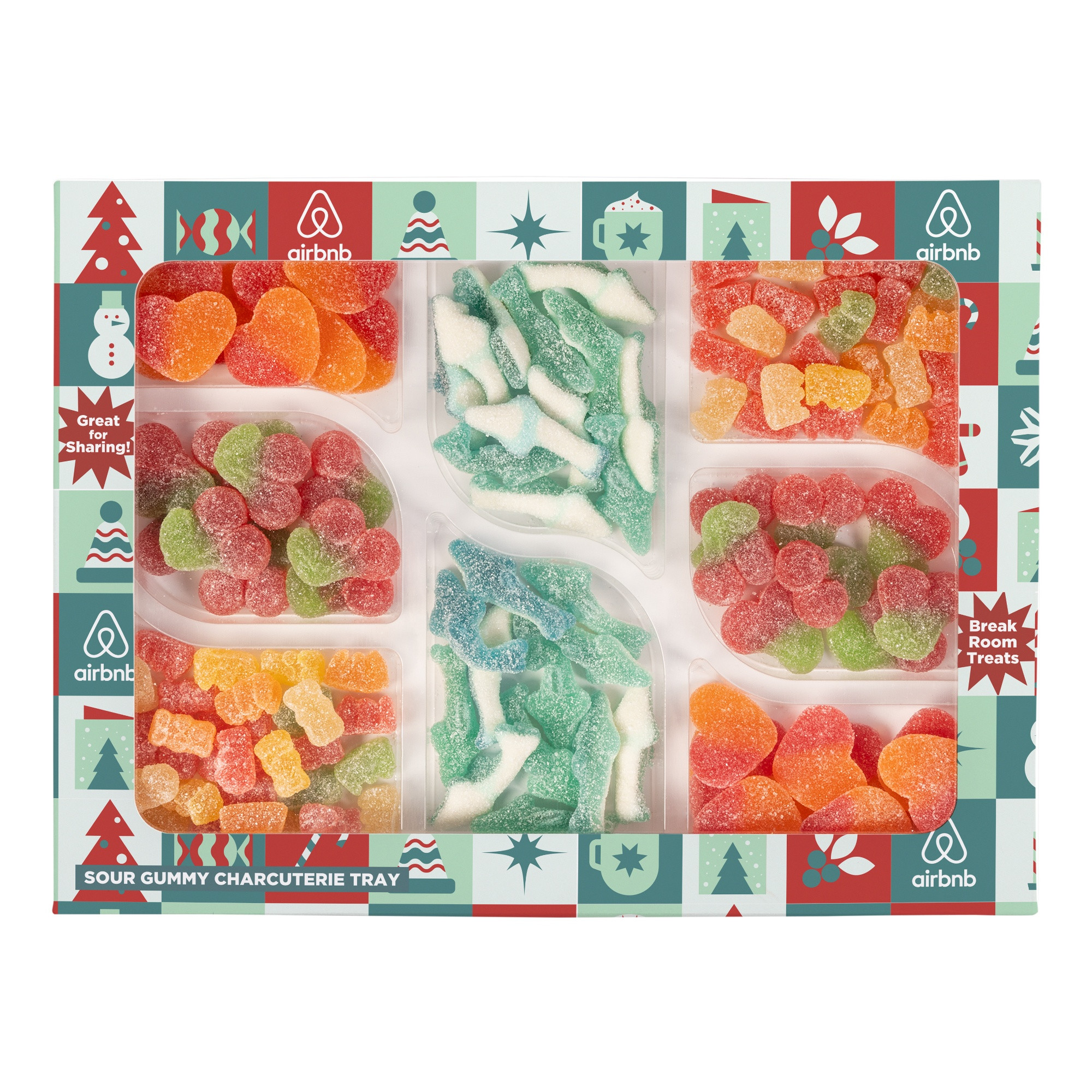 Sour Gummy Charcuterie Tray in Custom Box Product Image