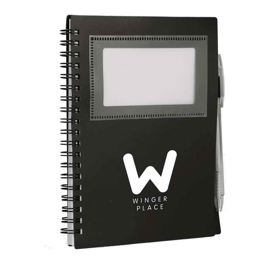5" x 7" FSC® Recycled Star Spiral Notebook with Pen Product Image