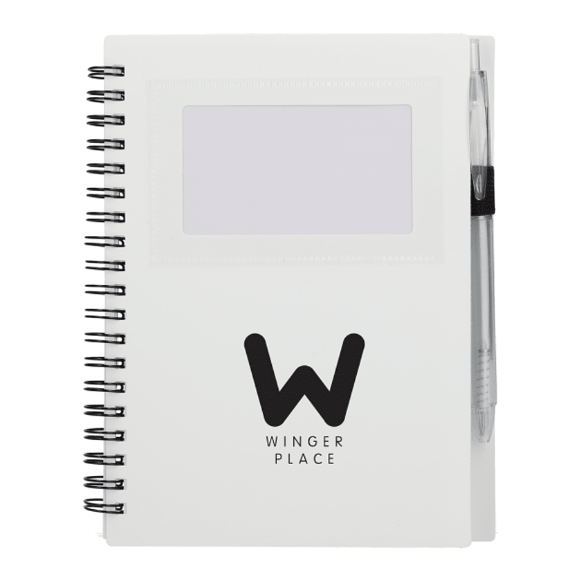 5" x 7" FSC® Recycled Star Spiral Notebook with Pen Product Image