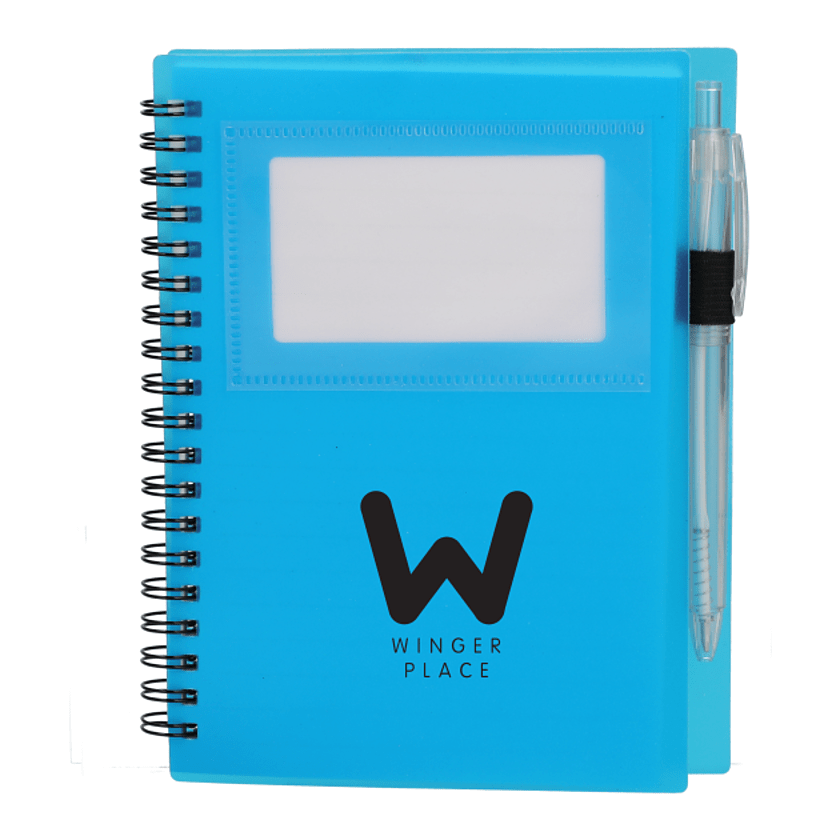 5" x 7" FSC® Recycled Star Spiral Notebook with Pen Product Image