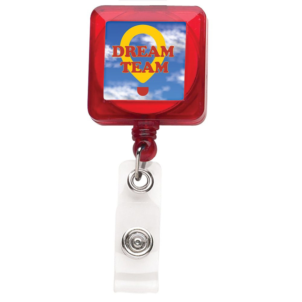 Standard Translucent Square Badge Reel Product Image