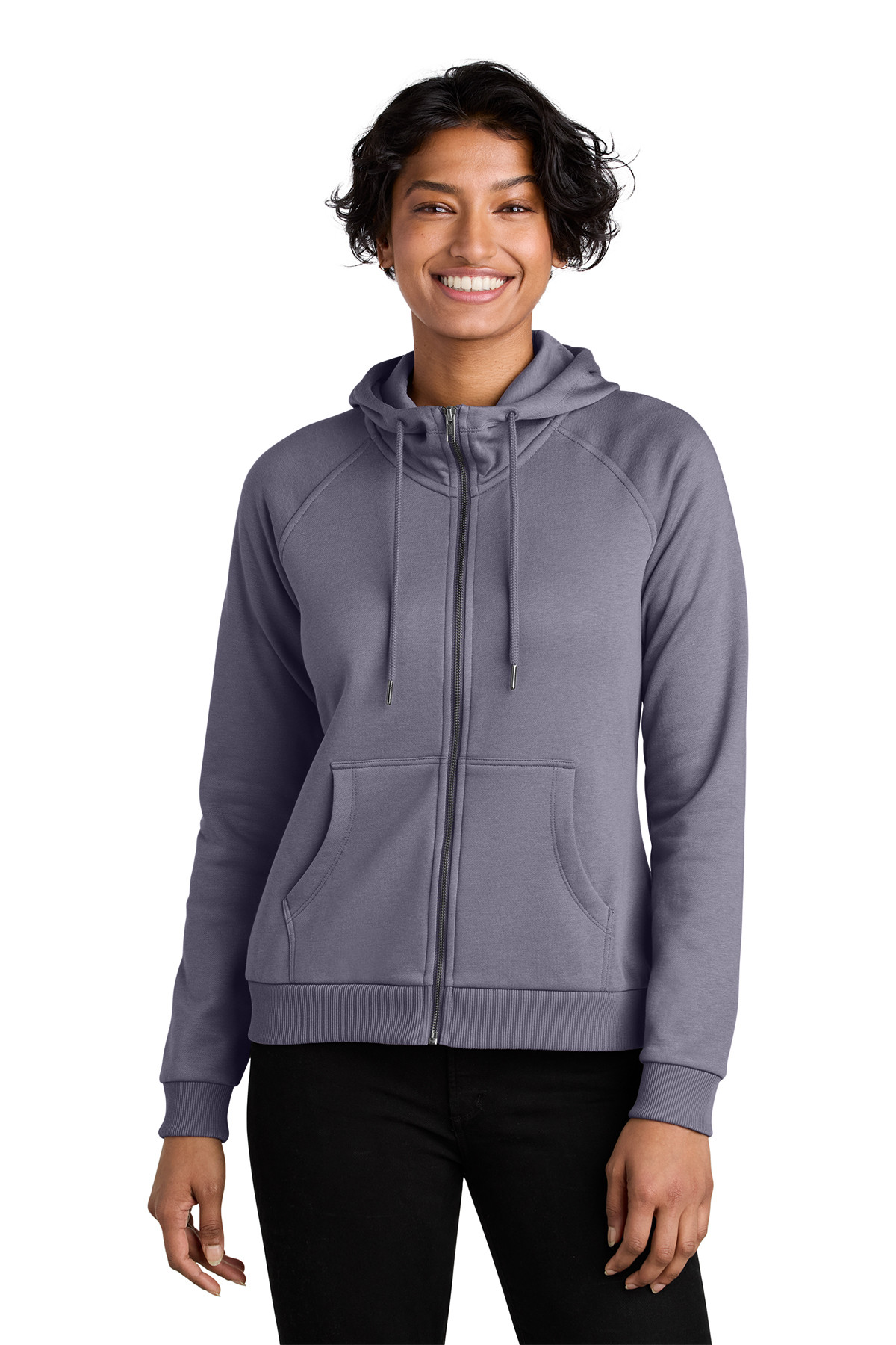 Allmade® Women’s Organic CVC Fleece Full-Zip Hoodie Product Image