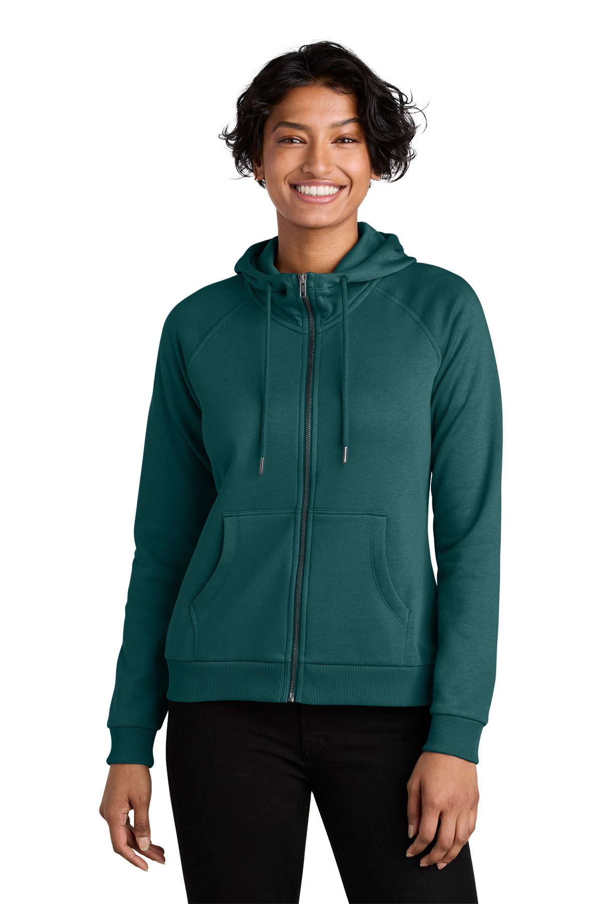 Allmade® Women’s Organic CVC Fleece Full-Zip Hoodie Product Image
