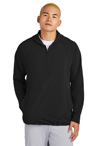 Sport-Tek Repeat 1/2-Zip Long Sleeve Hooded Jacket Product Image