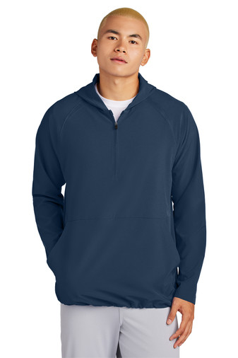 Sport-Tek Repeat 1/2-Zip Long Sleeve Hooded Jacket Product Image