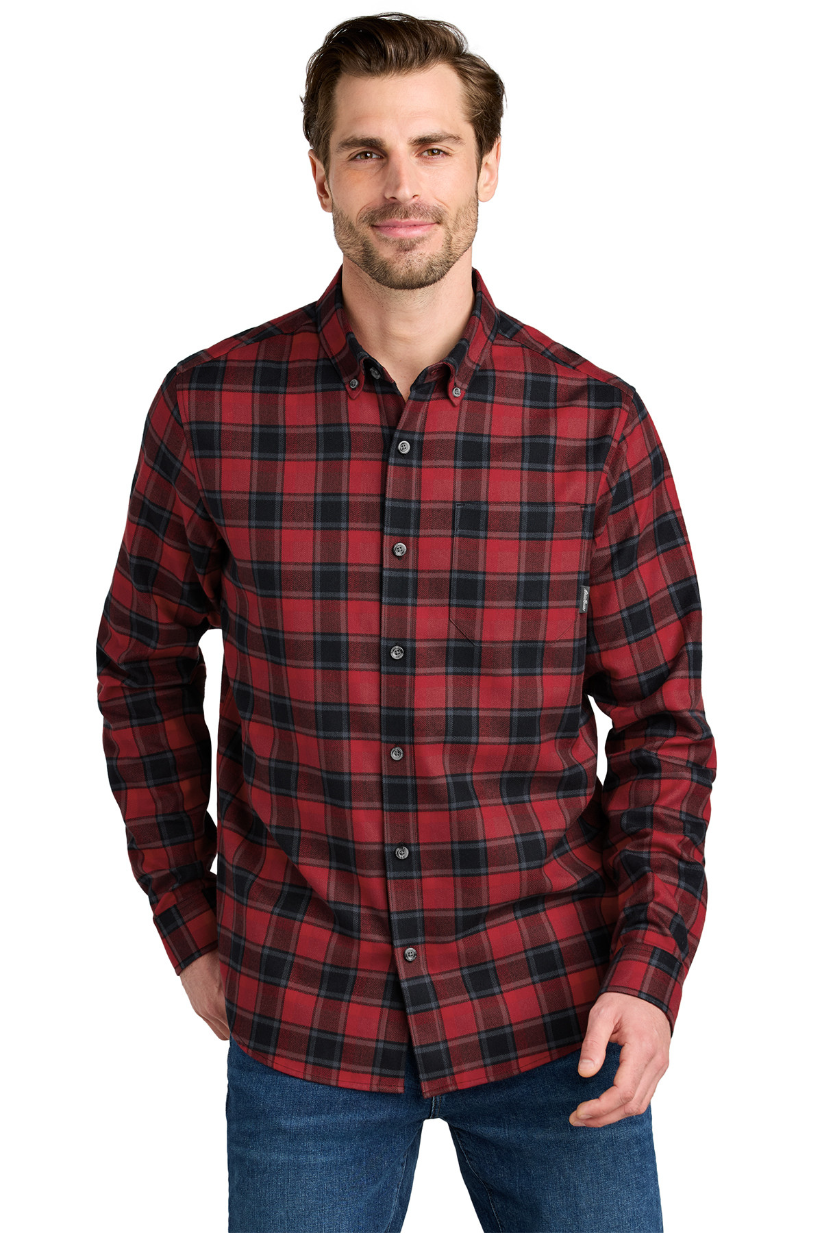 Eddie Bauer® Long Sleeve Favorite Flannel Plaid Shirt Product Image