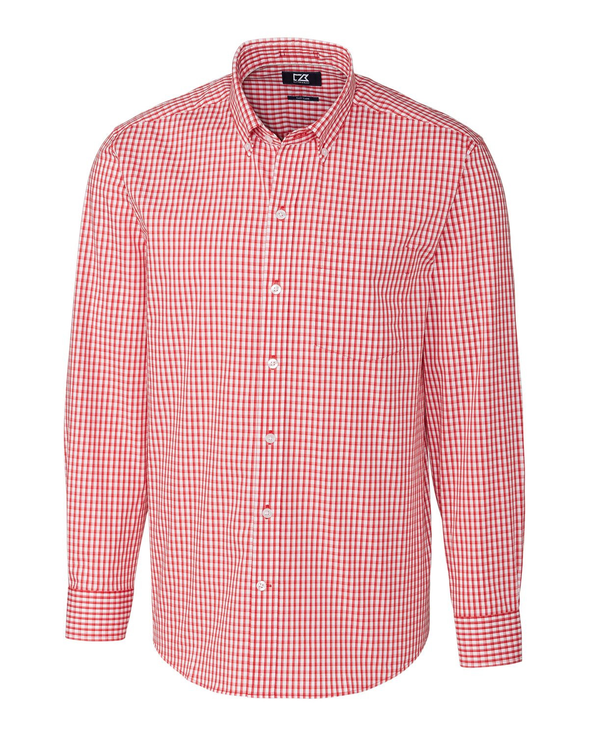Cutter & Buck® Men's Easy Care Stretch Gingham Long Sleeve Dress Shirt Product Image
