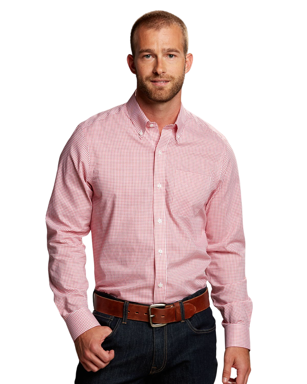 Cutter & Buck® Men's Tailored Fit Tattersall Dress Shirt Product Image