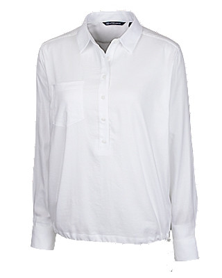 Cutter & Buck® Women's Windward Twill Long Sleeve Popover Product Image