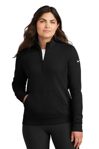 Nike Ladies Club Fleece Sleeve Swoosh 1/2-Zip Product Image