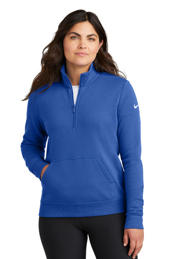 Nike Ladies Club Fleece Sleeve Swoosh 1/2-Zip Product Image