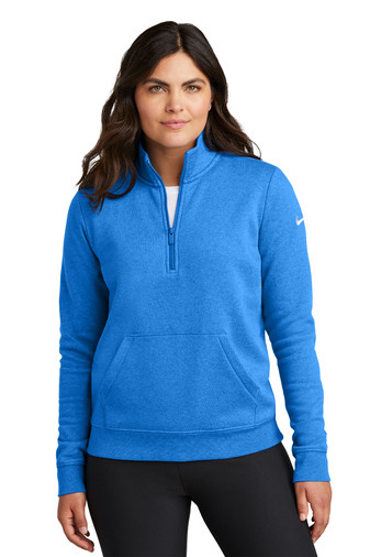 Nike Ladies Club Fleece Sleeve Swoosh 1/2-Zip Product Image
