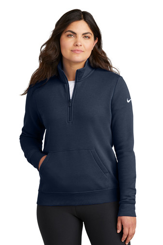 Nike Ladies Club Fleece Sleeve Swoosh 1/2-Zip Product Image