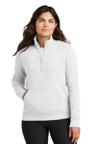 Nike Ladies Club Fleece Sleeve Swoosh 1/2-Zip Product Image