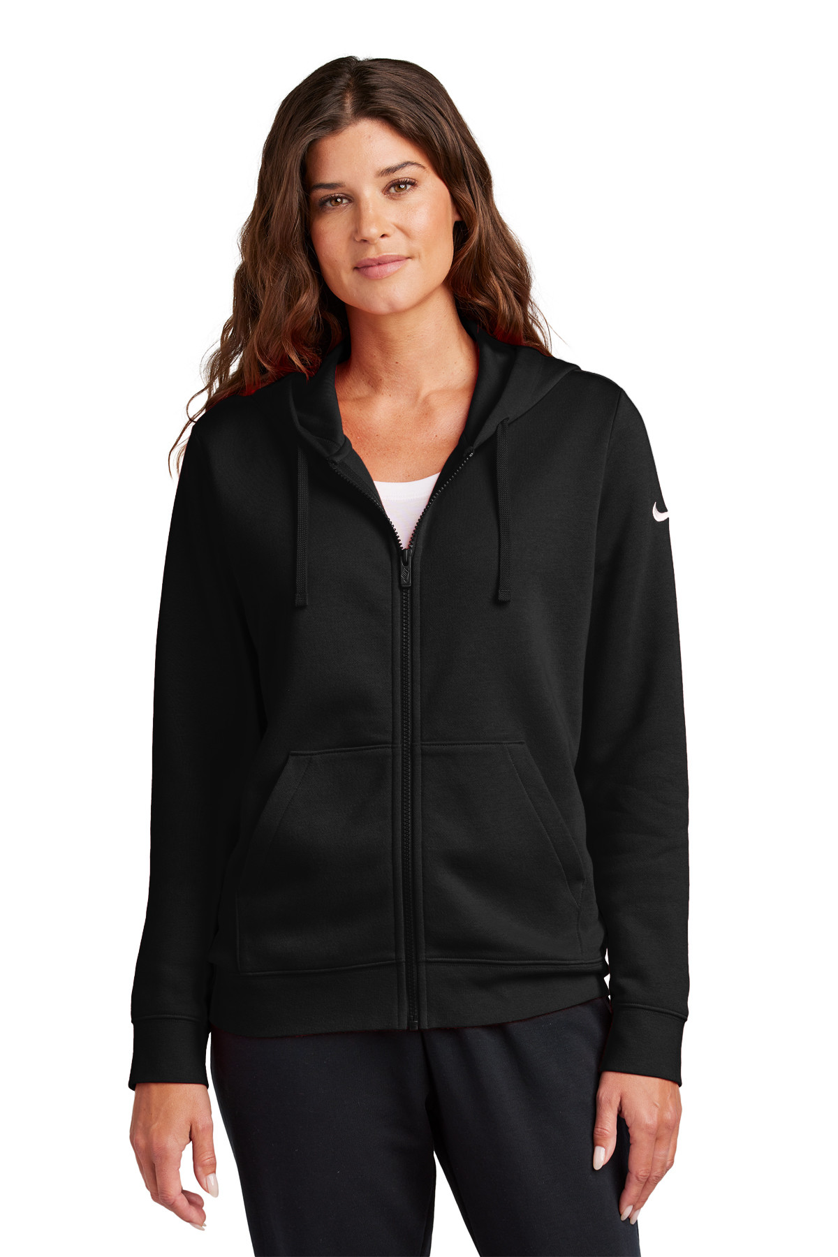 Nike Women's Club Fleece Sleeve Swoosh Full-Zip Hoodie Product Image