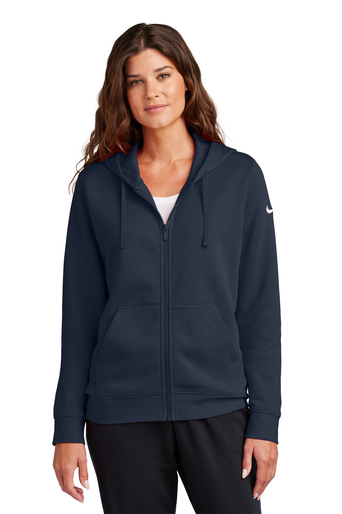 Nike Women's Club Fleece Sleeve Swoosh Full-Zip Hoodie Product Image