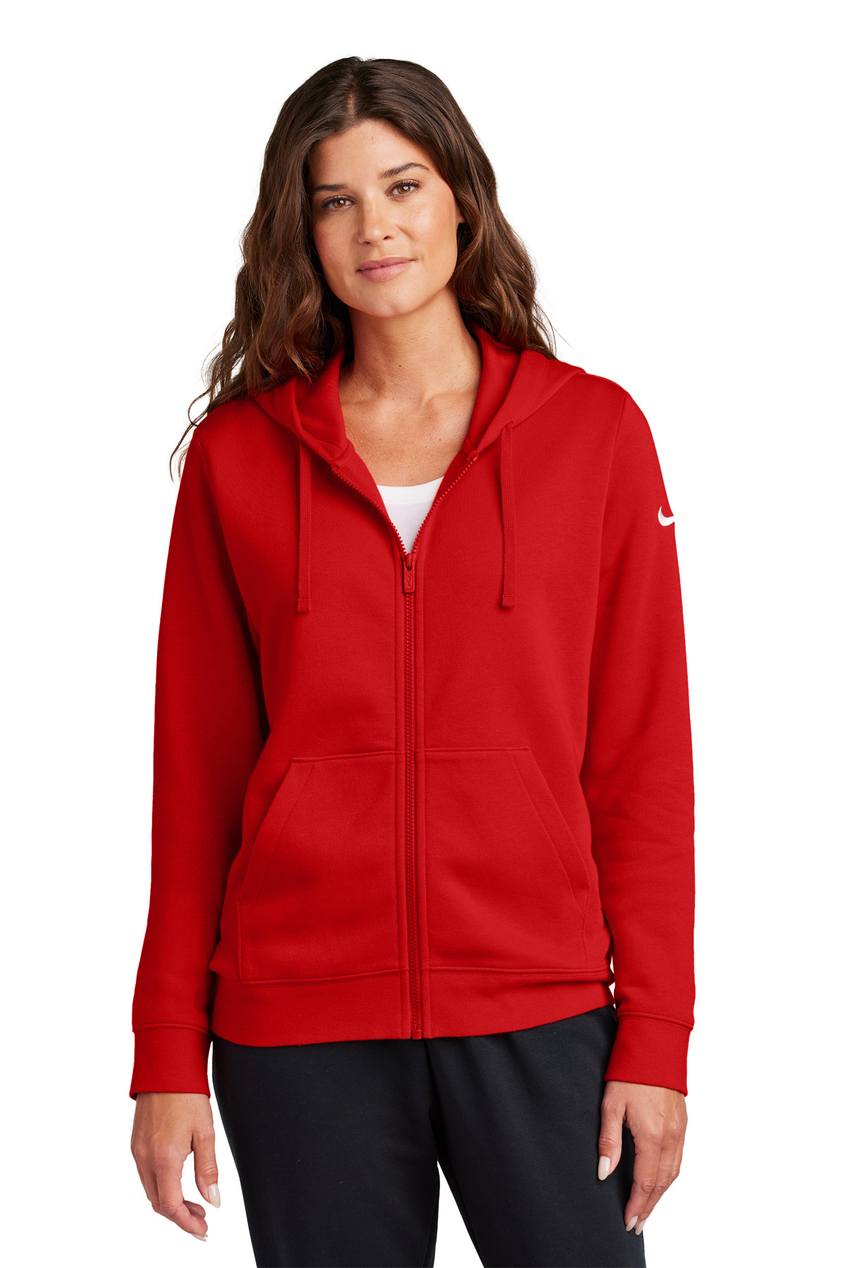 Nike Women's Club Fleece Sleeve Swoosh Full-Zip Hoodie Product Image