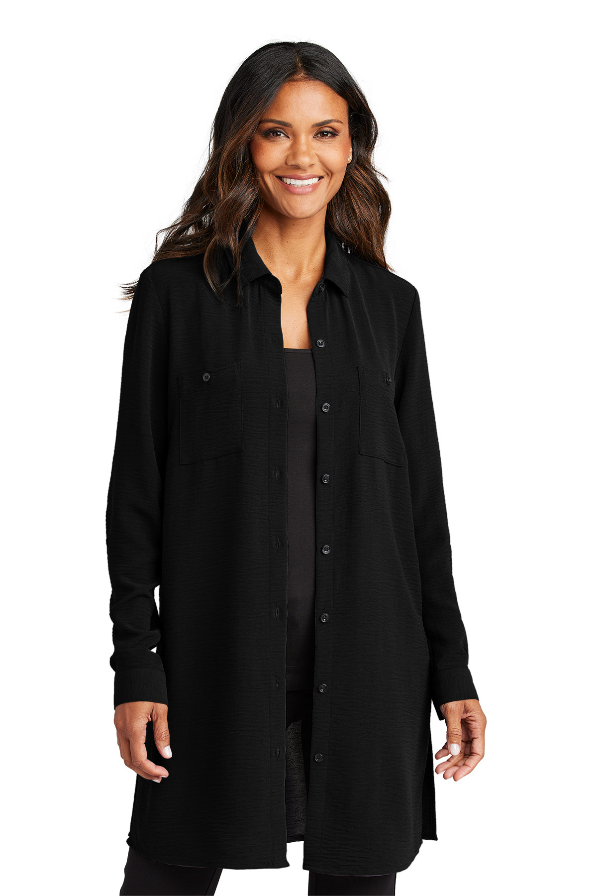 Port Authority Women's Textured Crepe Blouse Product Image