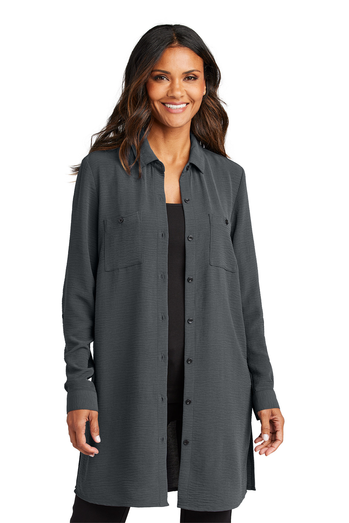Port Authority Women's Textured Crepe Blouse Product Image