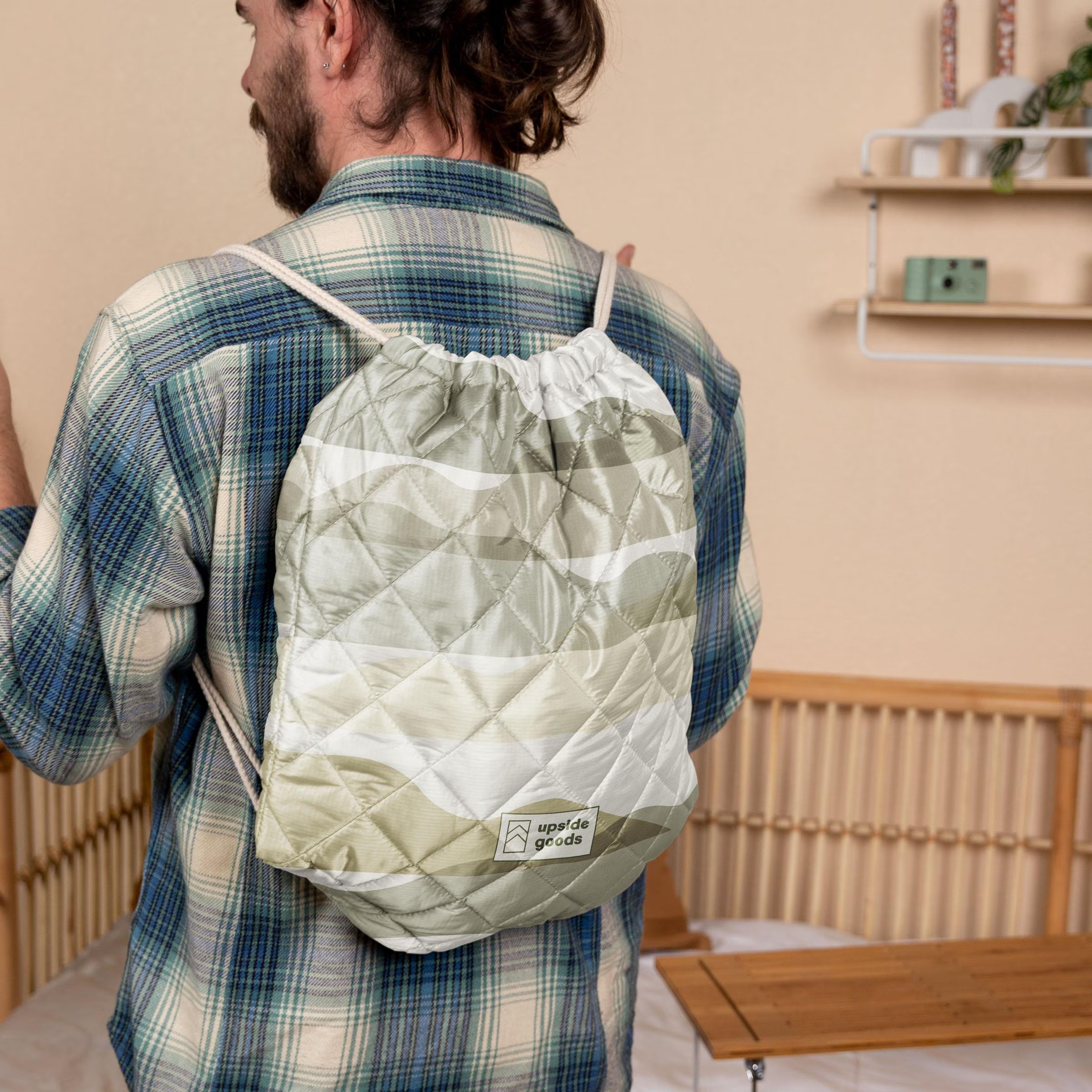 Puff Puff Piggy Back Drawstring Backpack Product Image