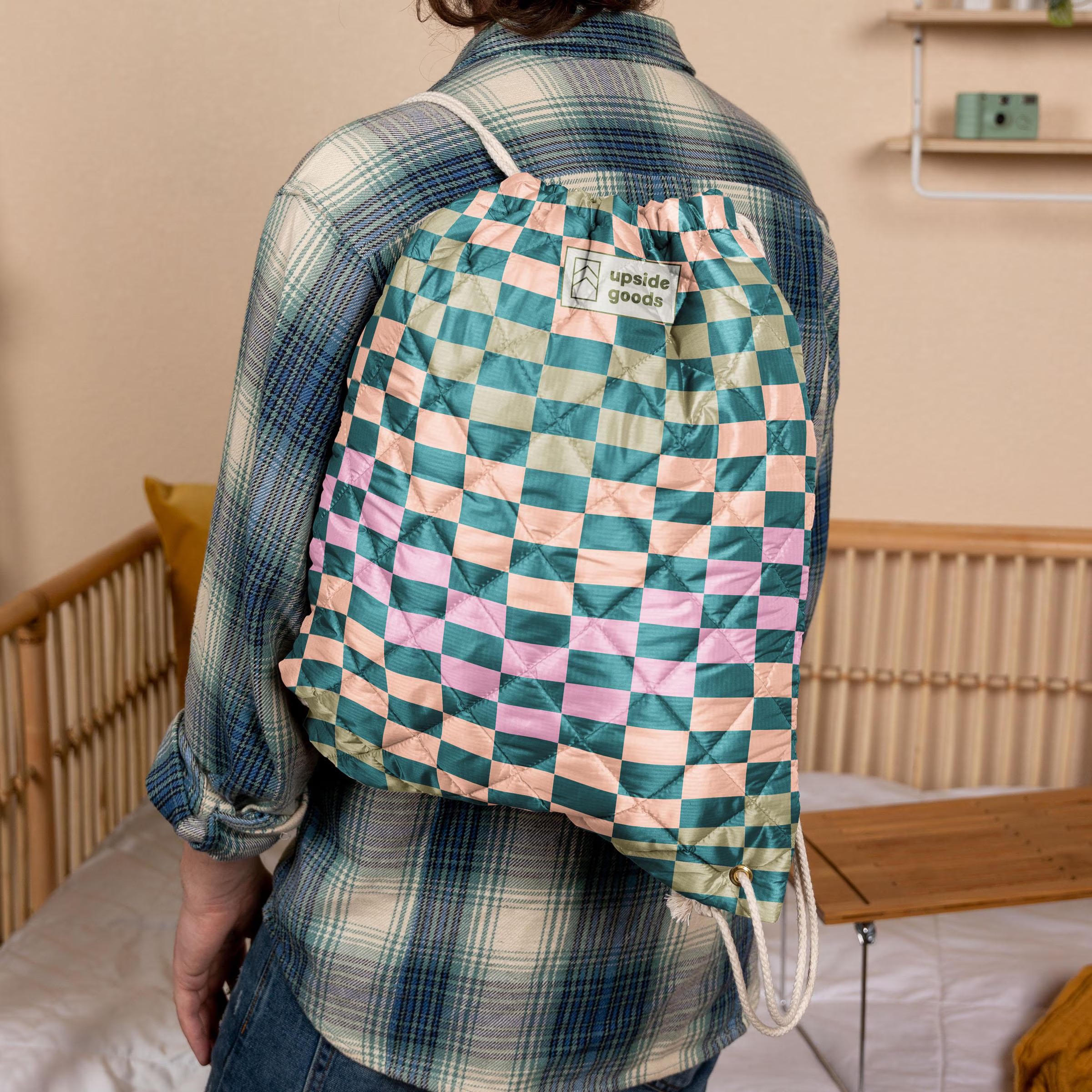 Puff Puff Piggy Back Drawstring Backpack Product Image