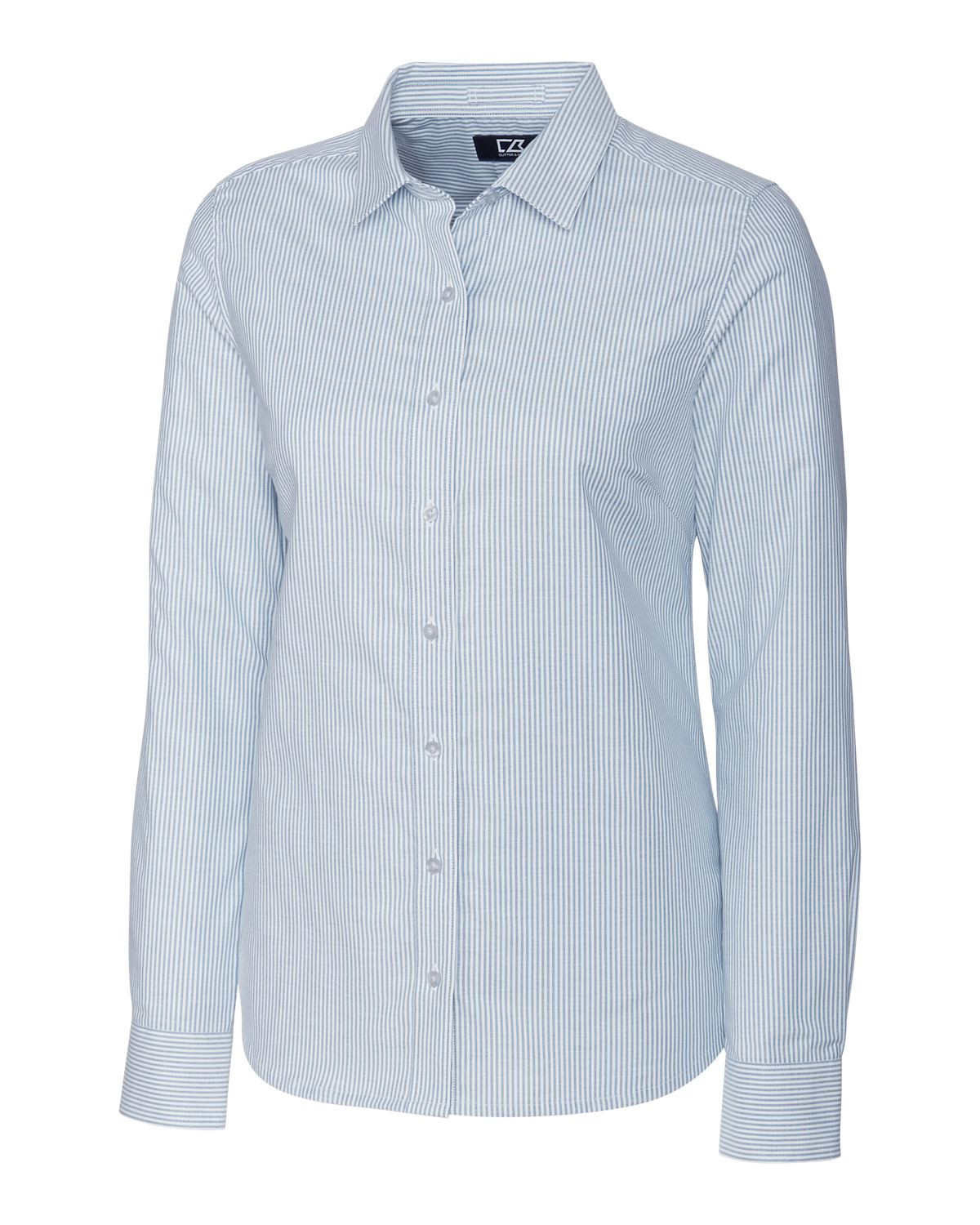 Cutter & Buck® Women's Stretch Oxford Stripe Long Sleeve Dress Shirt Product Image
