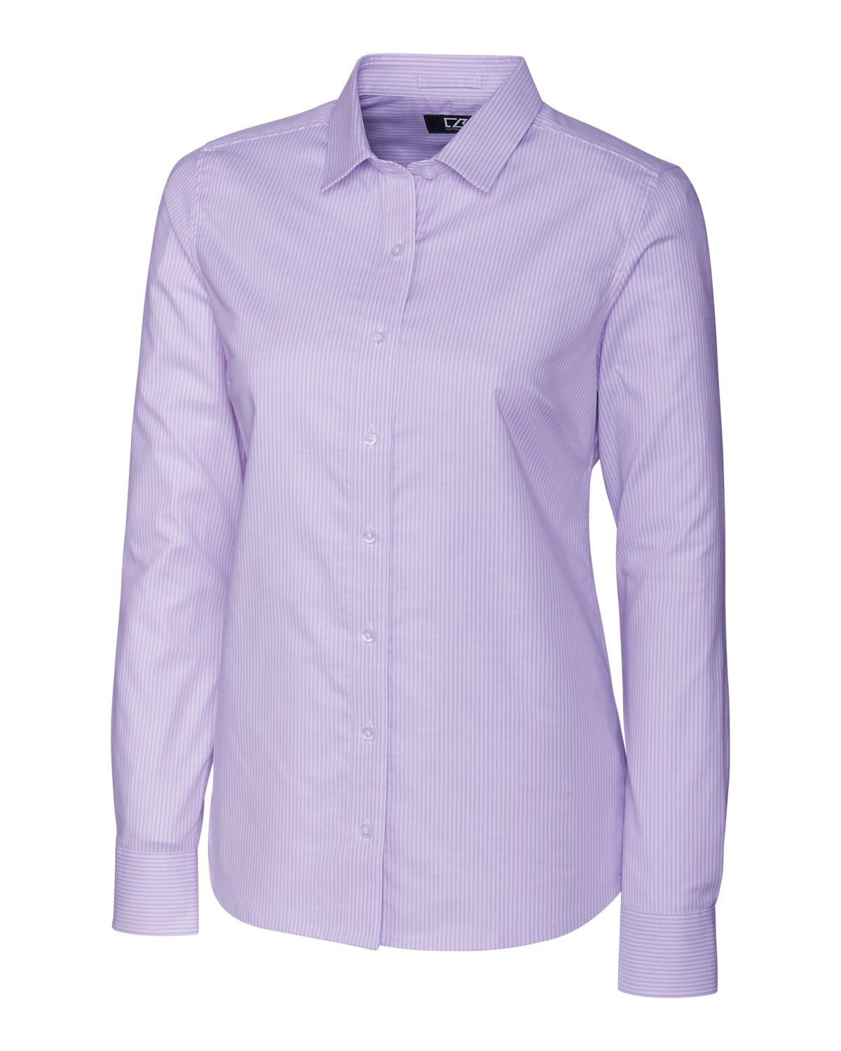 Cutter & Buck® Women's Stretch Oxford Stripe Long Sleeve Dress Shirt Product Image