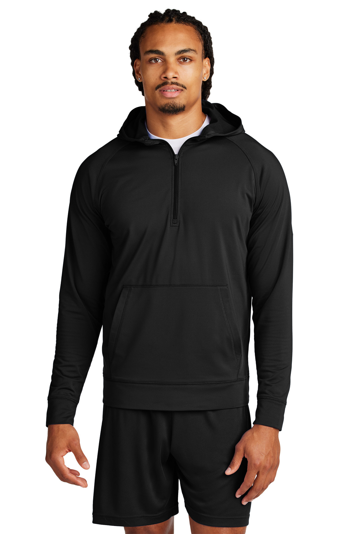 Sport-Tek Sport-Wick® Stretch 1/2-Zip Hoodie Product Image