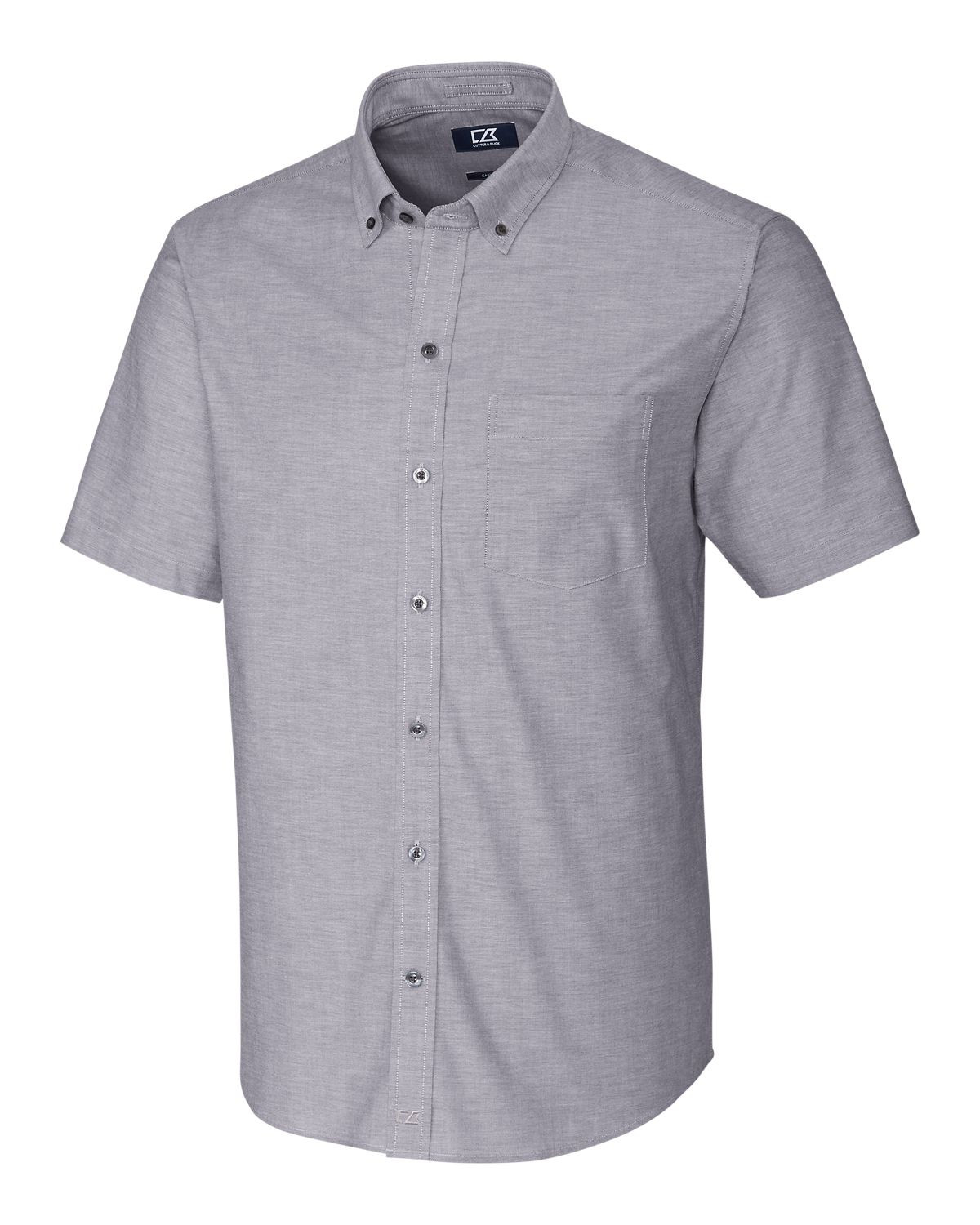 Cutter & Buck® Men's Stretch Oxford Big and Tall Short Sleeve Dress Shirt Product Image