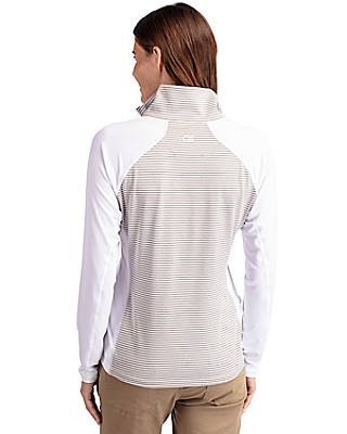 Cutter & Buck® Women's Forge Tonal Stripe Stretch Half Zip Top Product Image