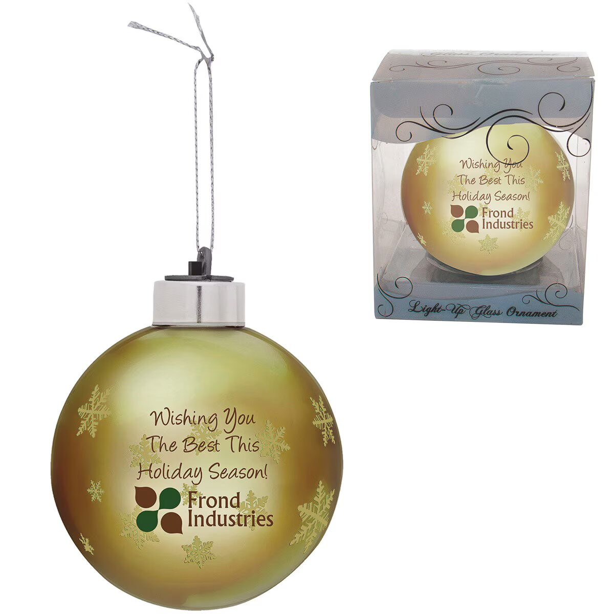 Light-Up Glass Ornament Product Image